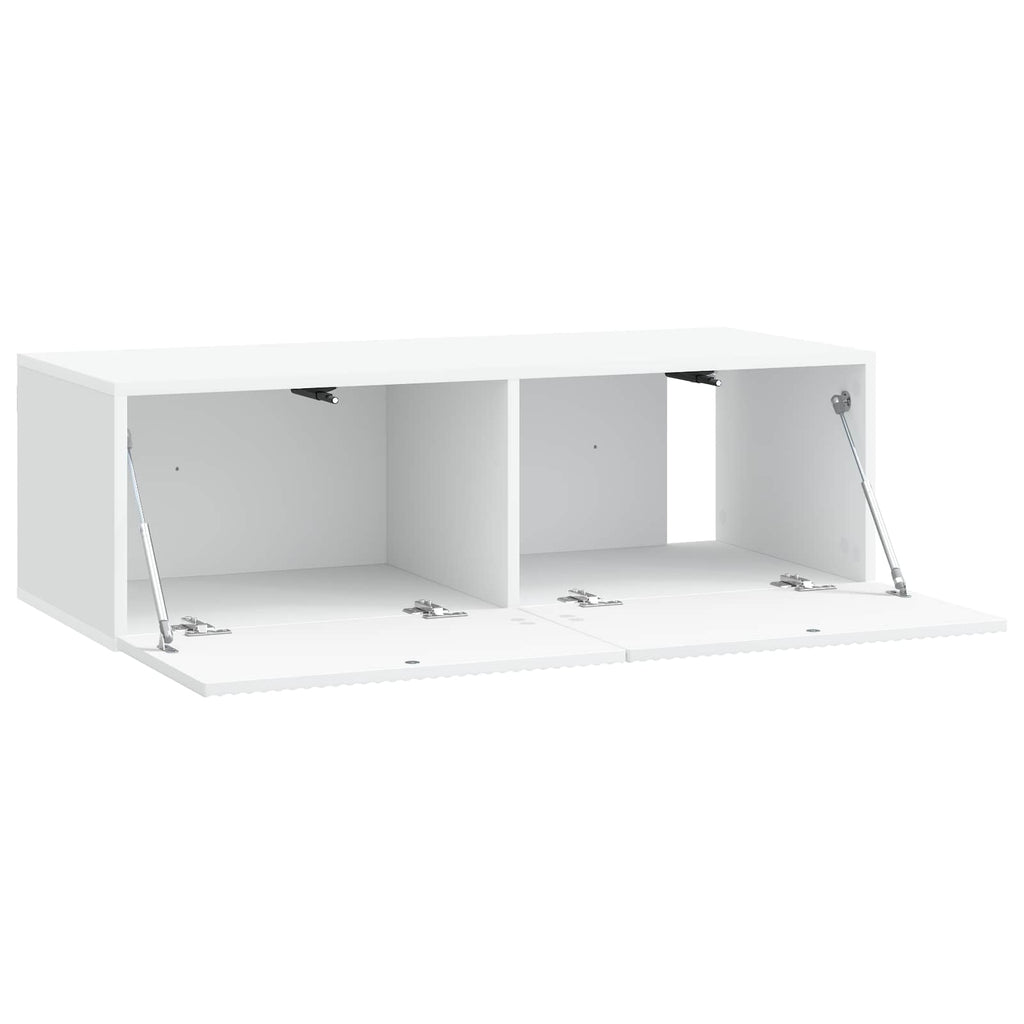 Wandmontierter TV-Schrank Weiß 98 x 41 x 30 cm Holzwerkstoff