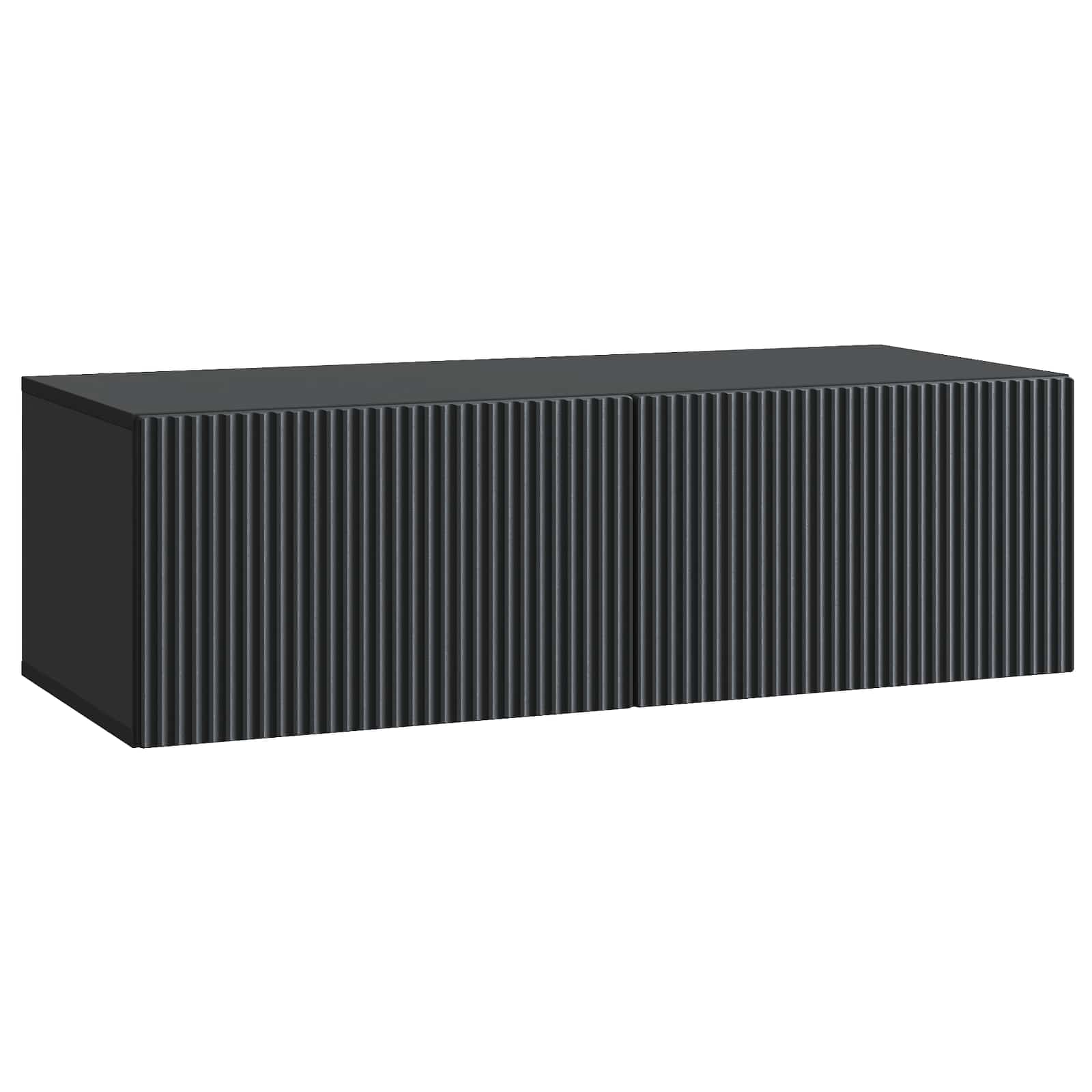 Wandmontierter TV-Schrank Schwarz 98 x 41 x 30 cm Holzwerkstoff