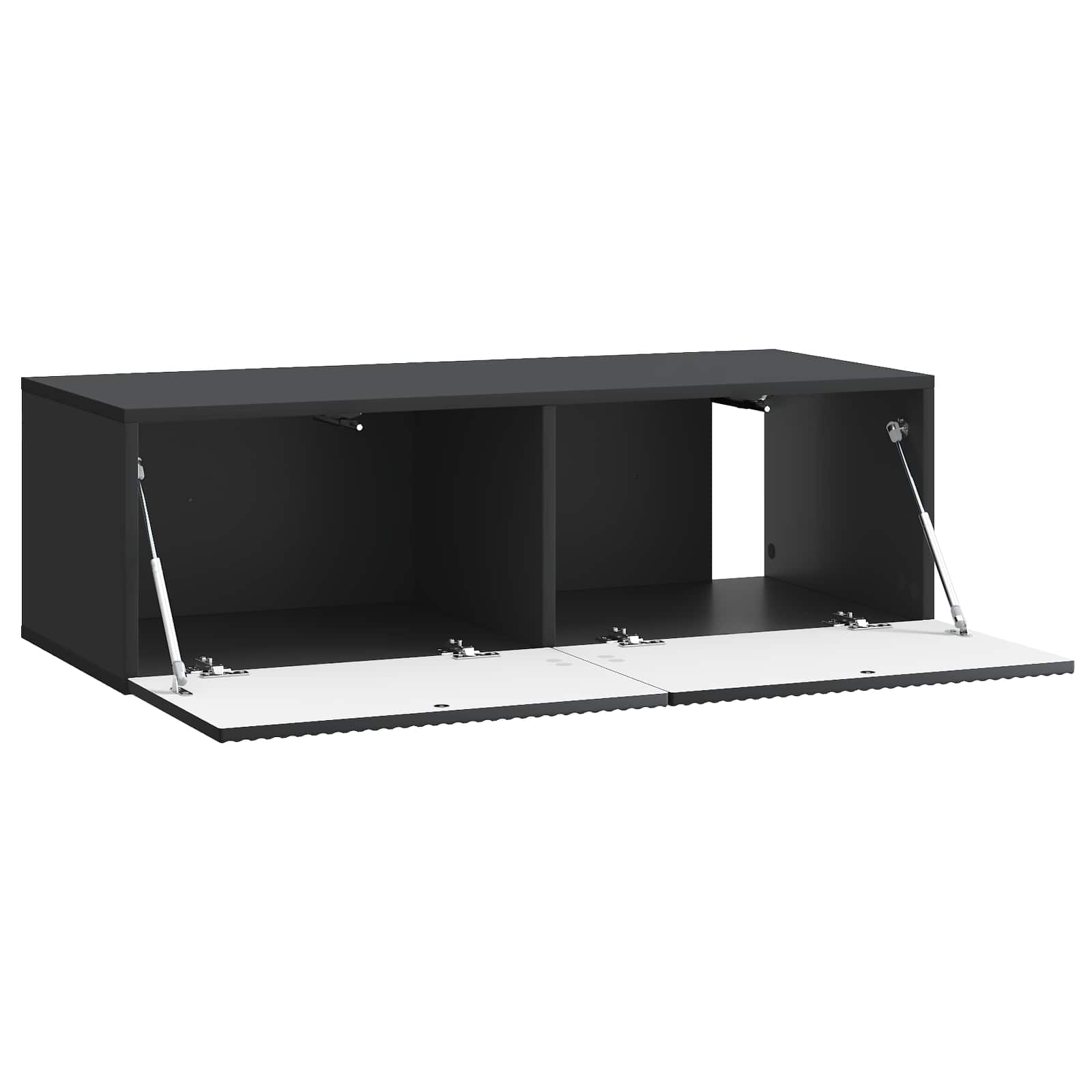 Wandmontierter TV-Schrank Schwarz 98 x 41 x 30 cm Holzwerkstoff