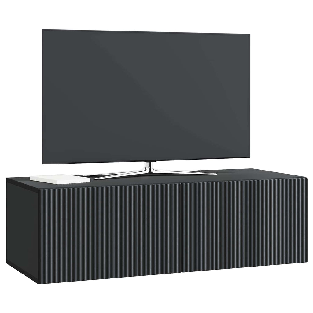 Wandmontierter TV-Schrank Schwarz 98 x 41 x 30 cm Holzwerkstoff