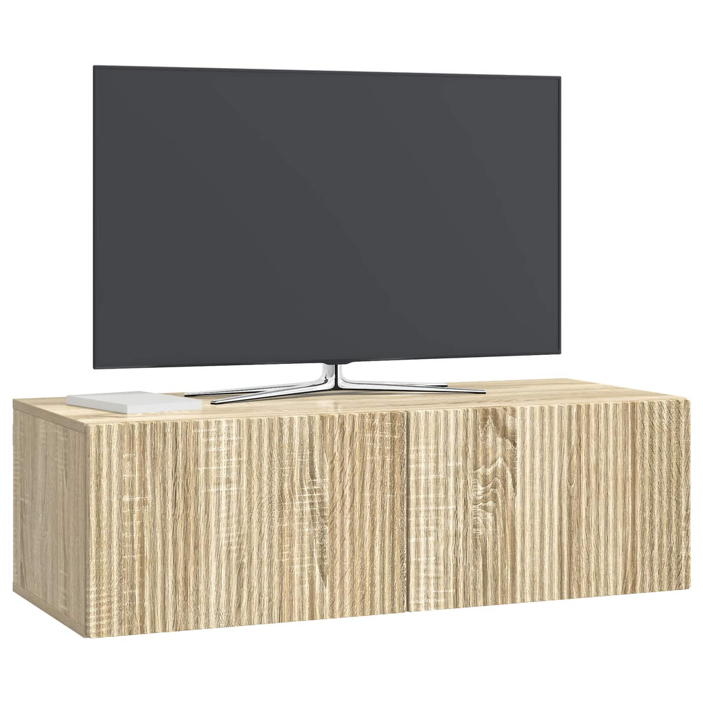 Wandmontierter TV-Schrank Sonoma-Eiche 98 x 41 x 30 cm