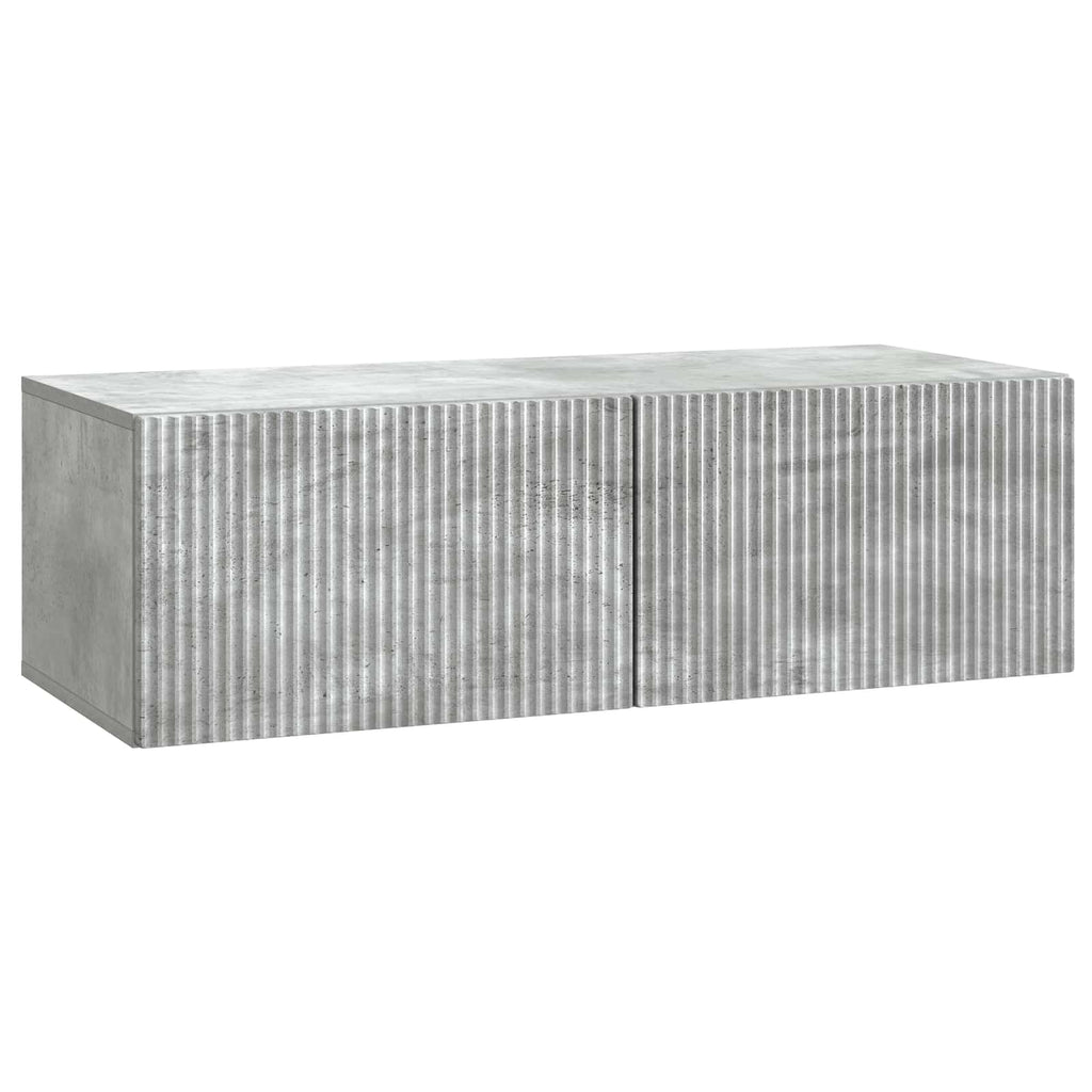 Wandmontierter TV-Schrank Betongrau 98 x 41 x 30 cm