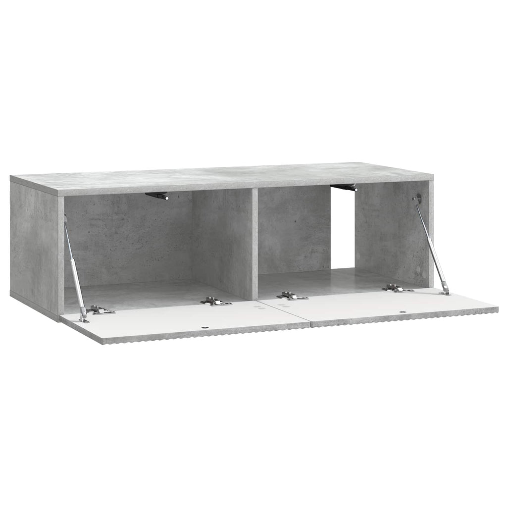 Wandmontierter TV-Schrank Betongrau 98 x 41 x 30 cm