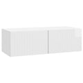 Wandmontierter TV-Schrank Hochglanz Weiß 98 x 41 x 30 cm