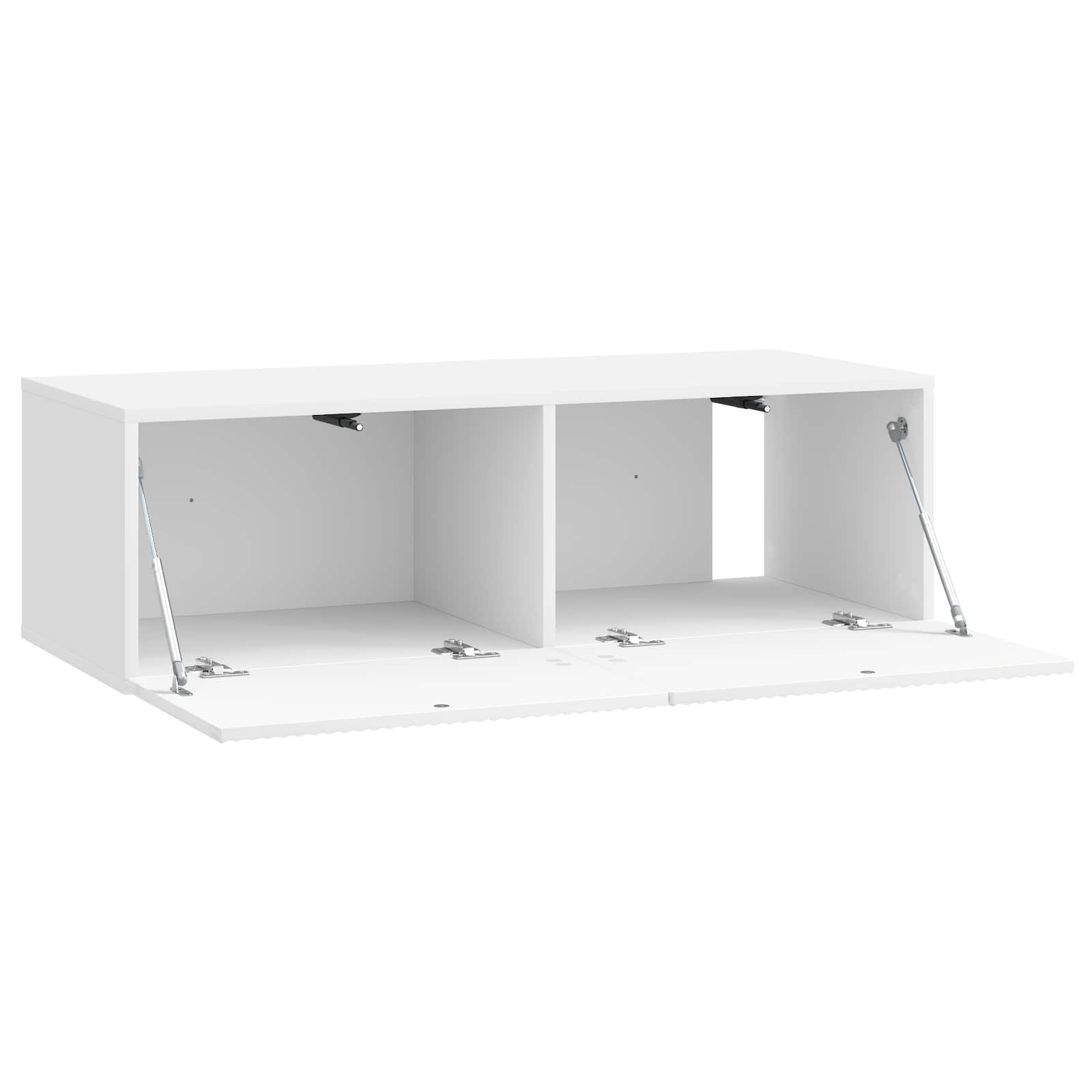 Wandmontierter TV-Schrank Hochglanz Weiß 98 x 41 x 30 cm