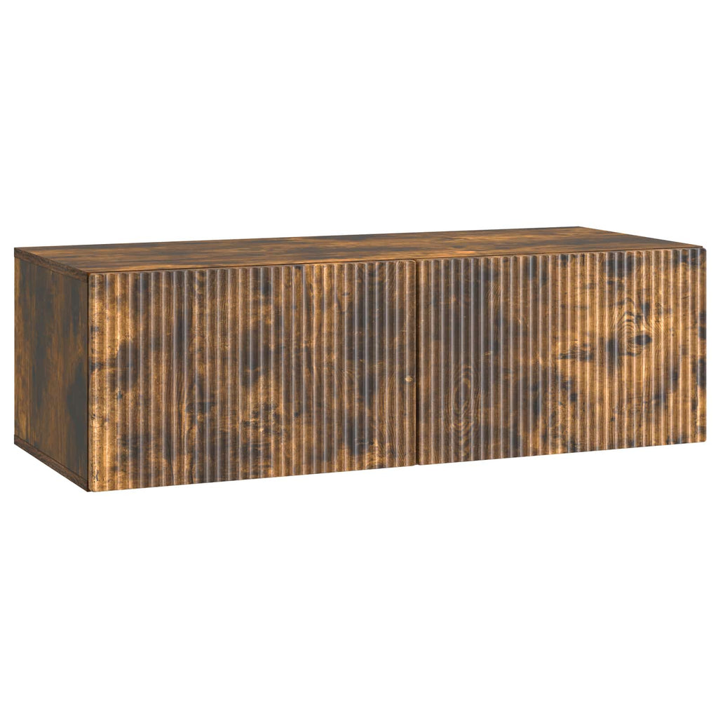 Wandmontierter TV-Schrank Geräucherte Eiche 98 x 41 x 30 cm