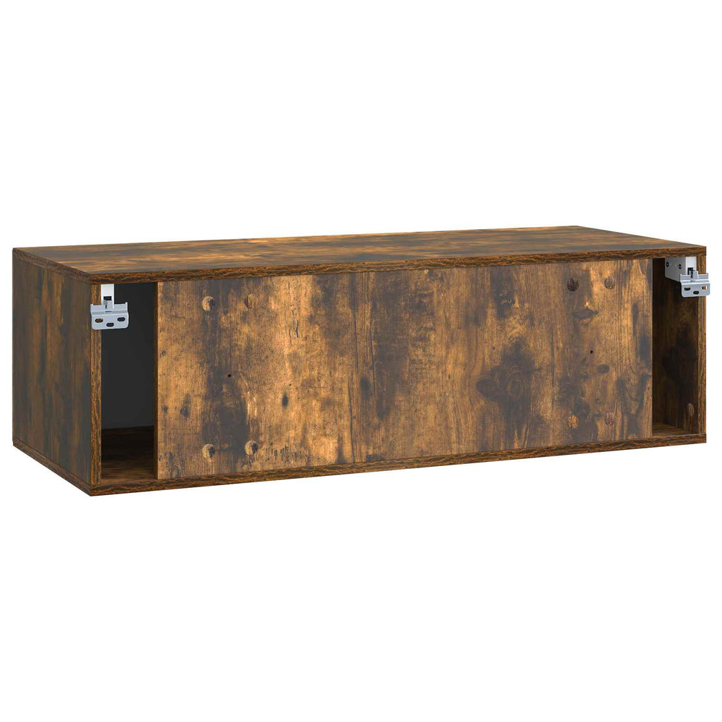 Wandmontierter TV-Schrank Geräucherte Eiche 98 x 41 x 30 cm