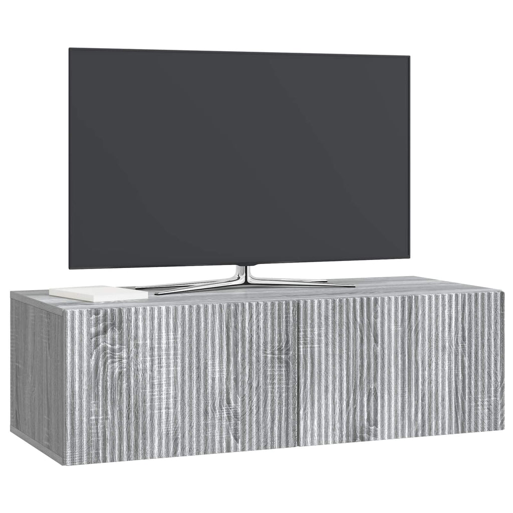 Wandmontierter TV-Schrank Graues Sonoma 98 x 41 x 30 cm