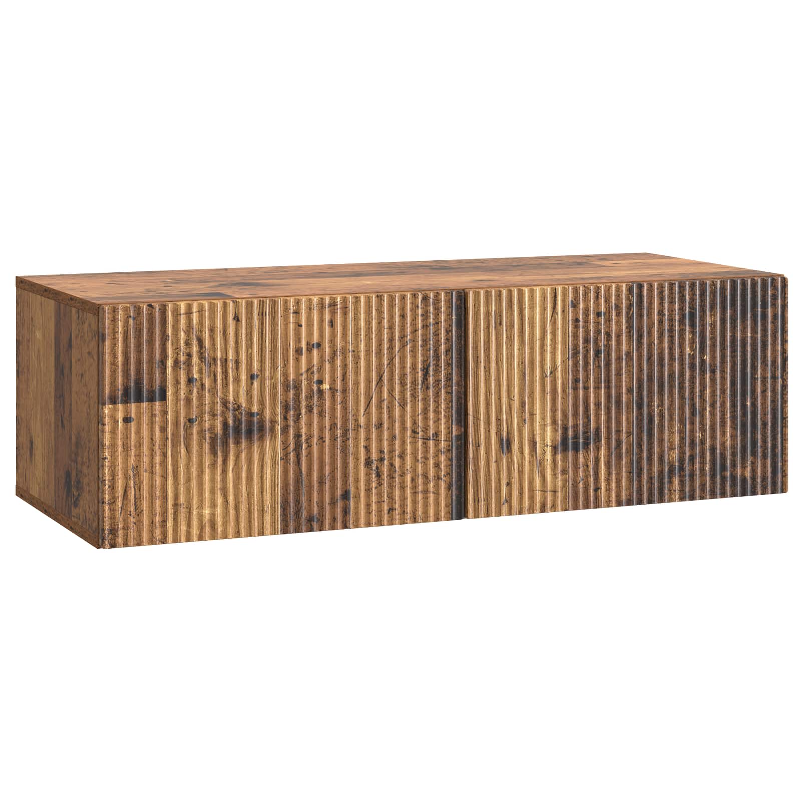 Wandmontierter TV-Schrank Altholz 98 x 41 x 30 cm Holzwerkstoff