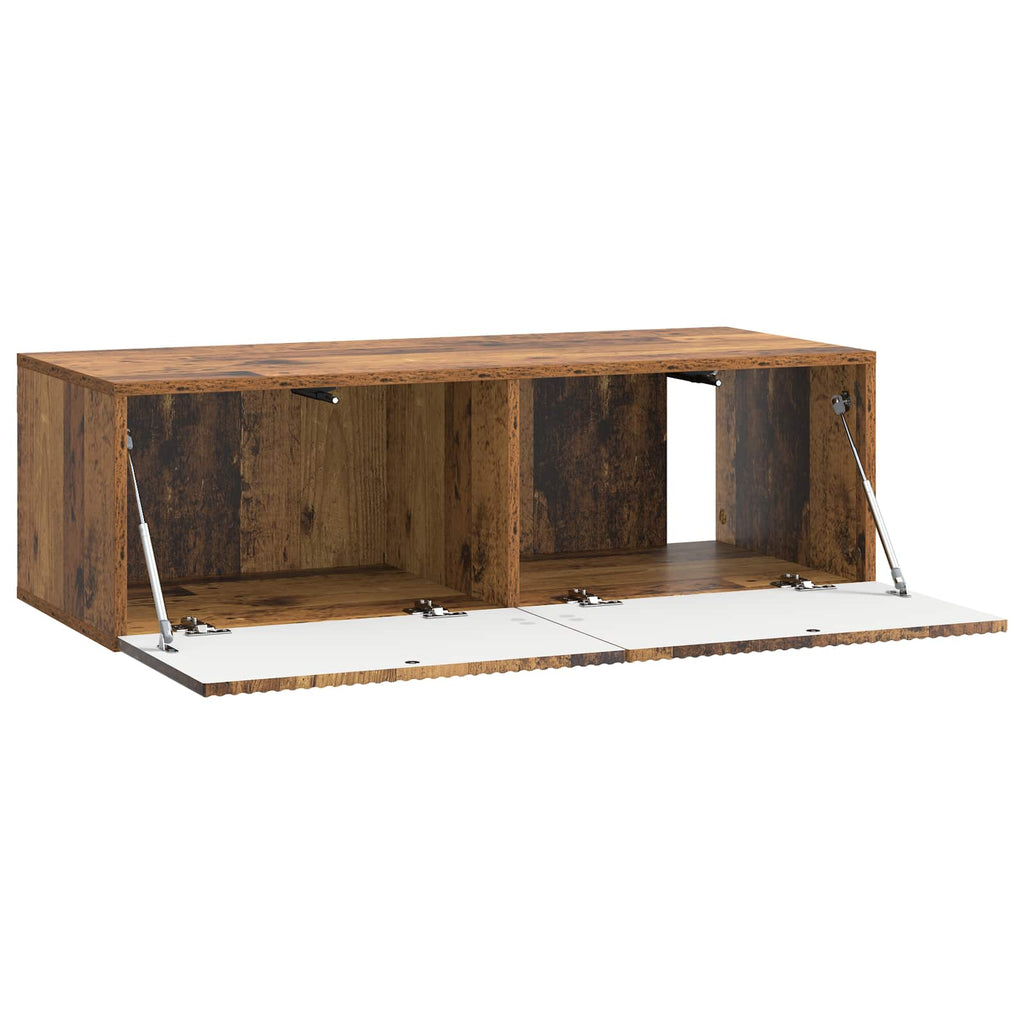 Wandmontierter TV-Schrank Altholz 98 x 41 x 30 cm Holzwerkstoff