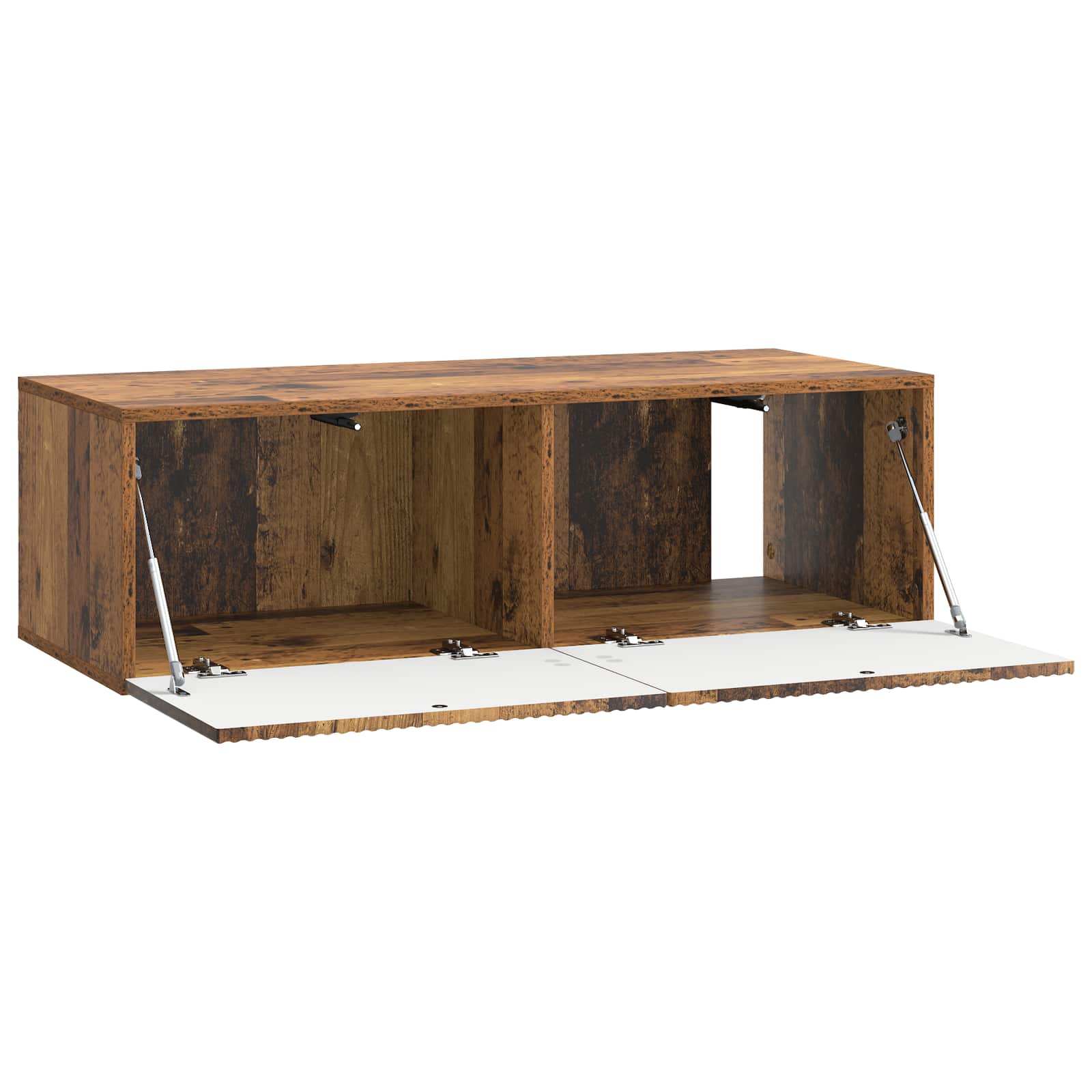 Wandmontierter TV-Schrank Altholz 98 x 41 x 30 cm Holzwerkstoff