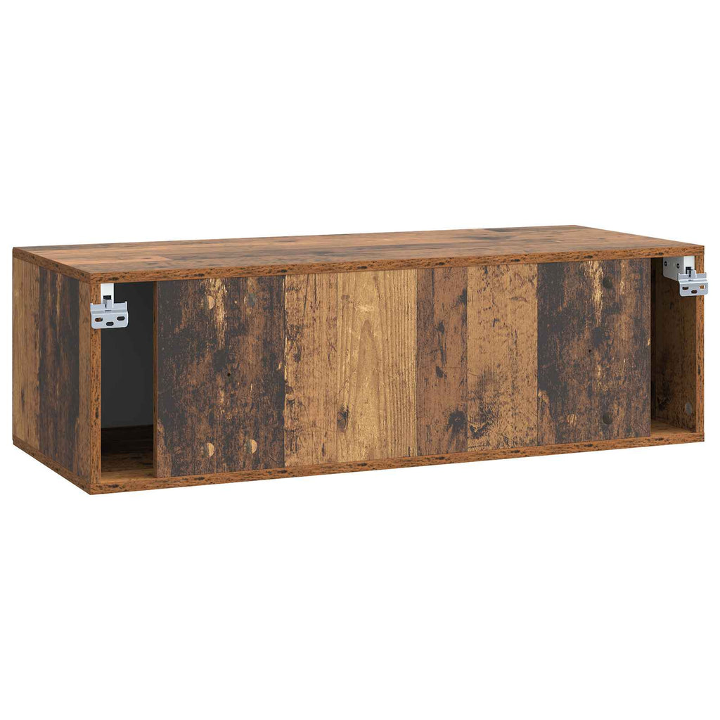 Wandmontierter TV-Schrank Altholz 98 x 41 x 30 cm Holzwerkstoff