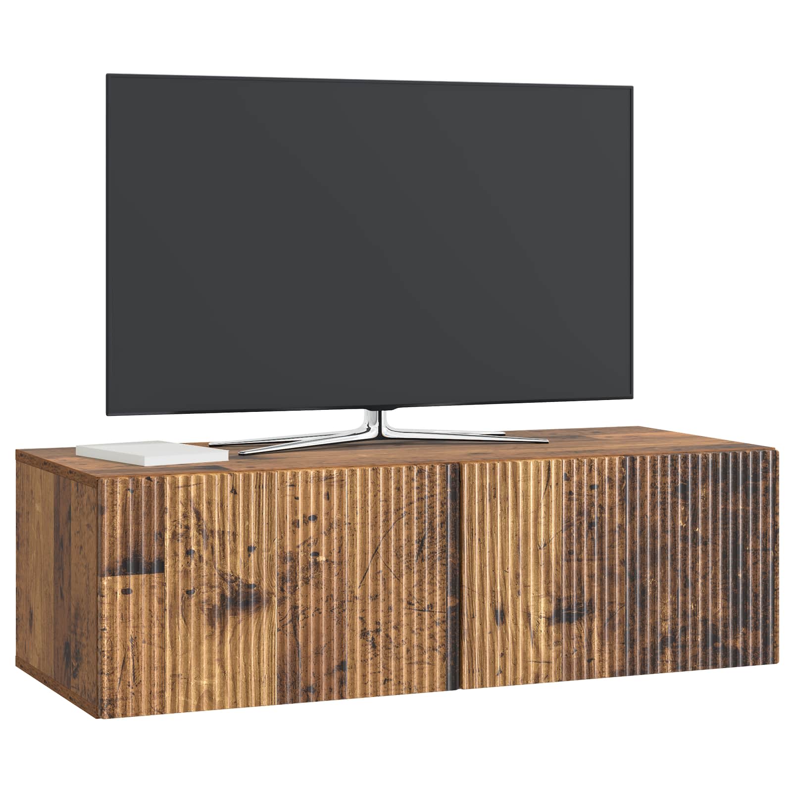Wandmontierter TV-Schrank Altholz 98 x 41 x 30 cm Holzwerkstoff