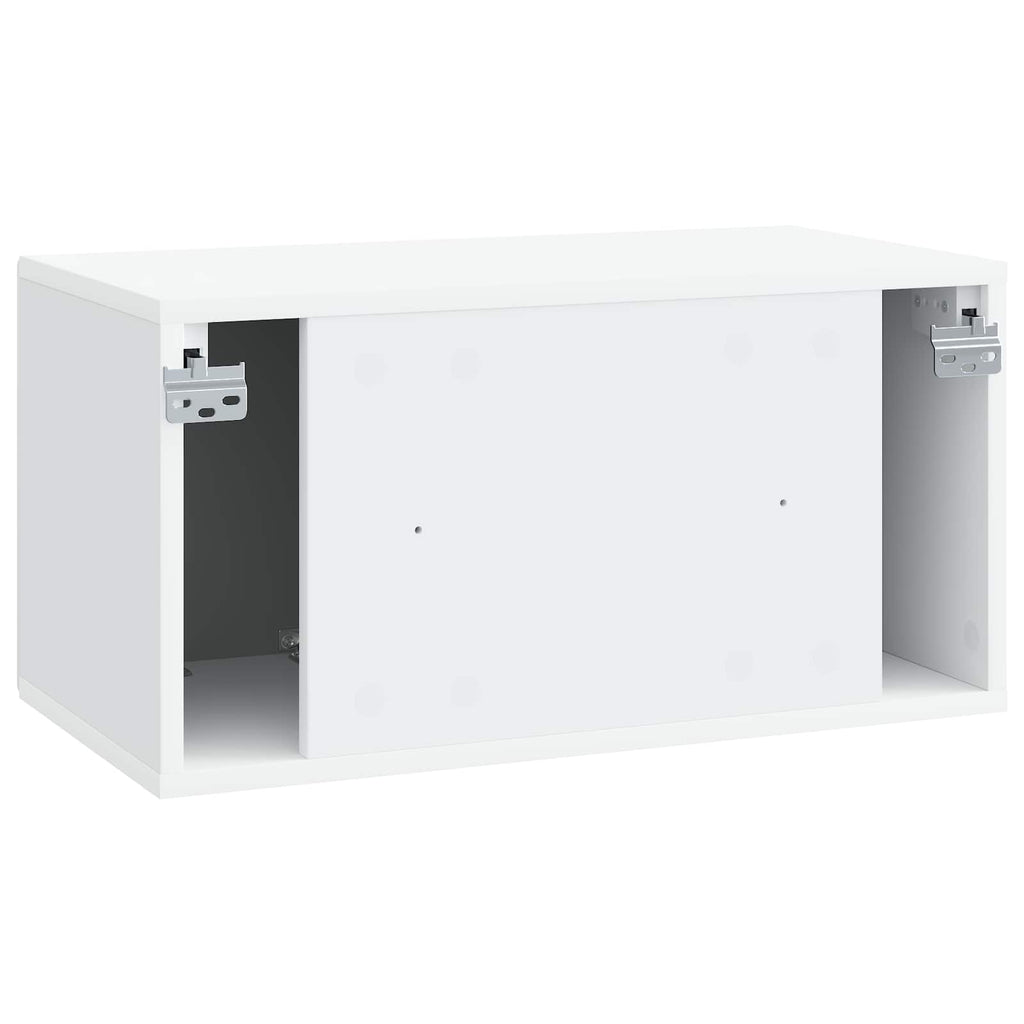 Wandmontierter TV-Schrank Weiß 59,5 x 31 x 30 cm Holzwerkstoff