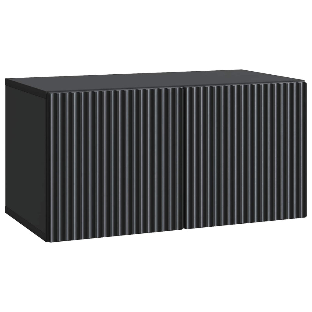 Wandmontierter TV-Schrank Schwarz 59,5 x 31 x 30 cm