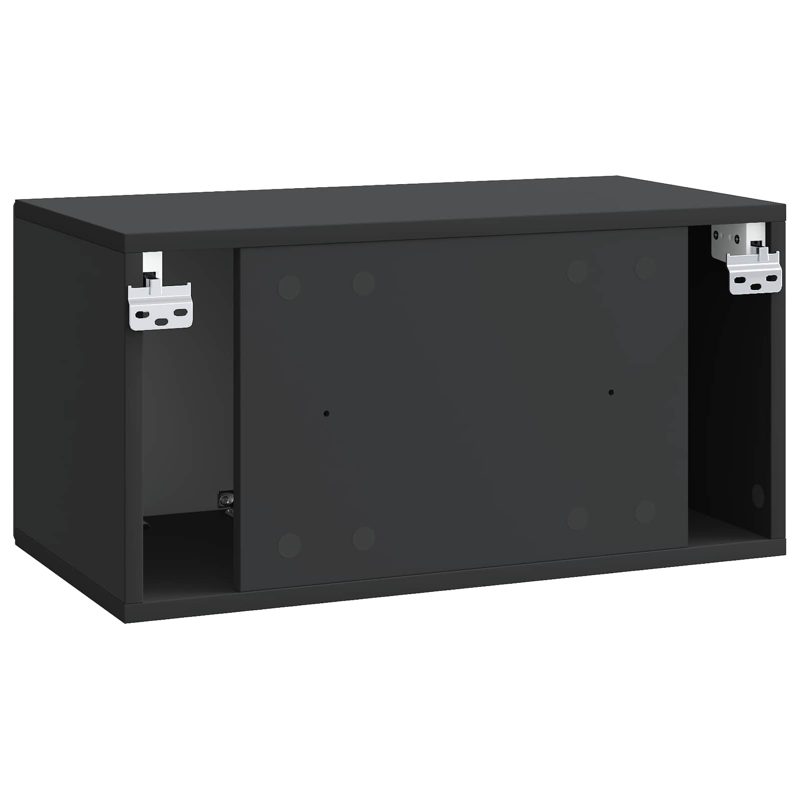 Wandmontierter TV-Schrank Schwarz 59,5 x 31 x 30 cm