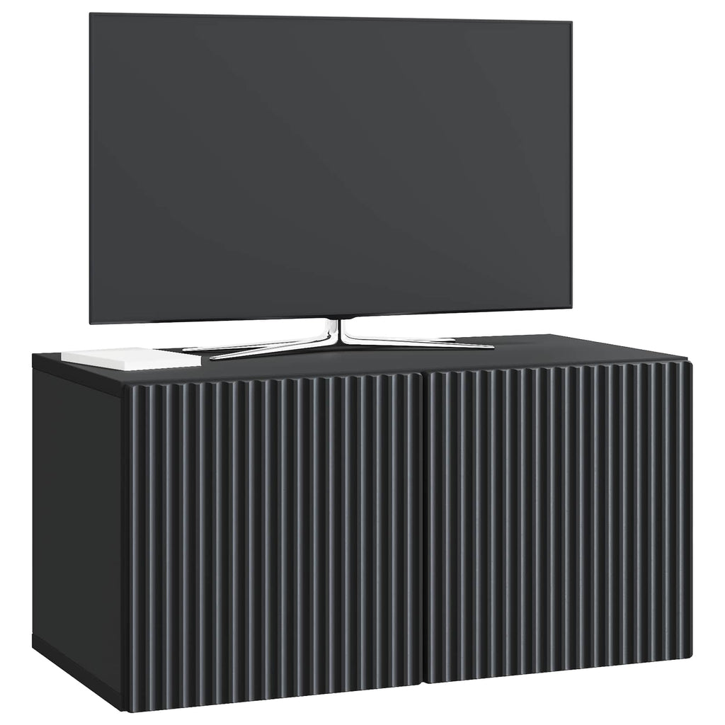 Wandmontierter TV-Schrank Schwarz 59,5 x 31 x 30 cm