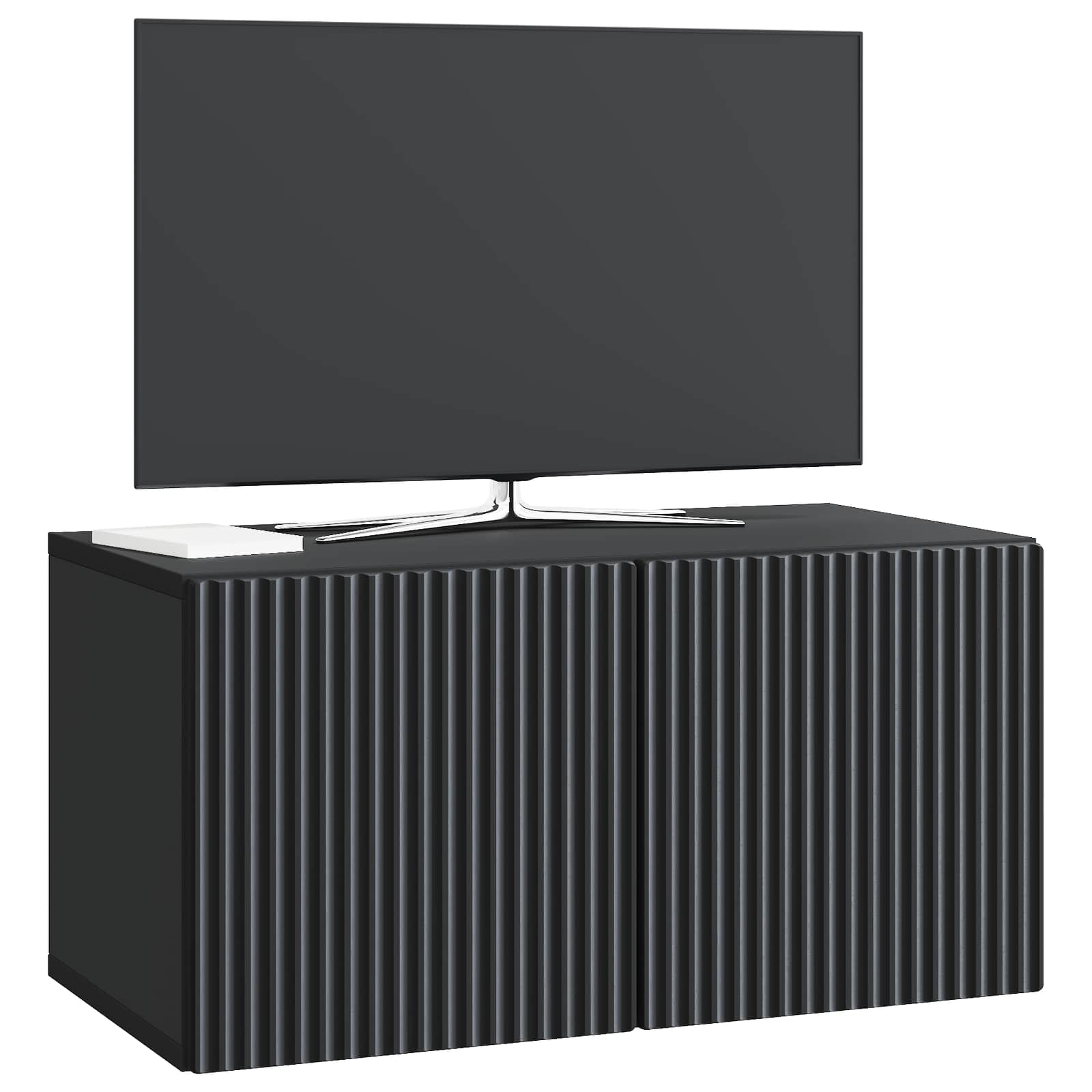 Wandmontierter TV-Schrank Schwarz 59,5 x 31 x 30 cm