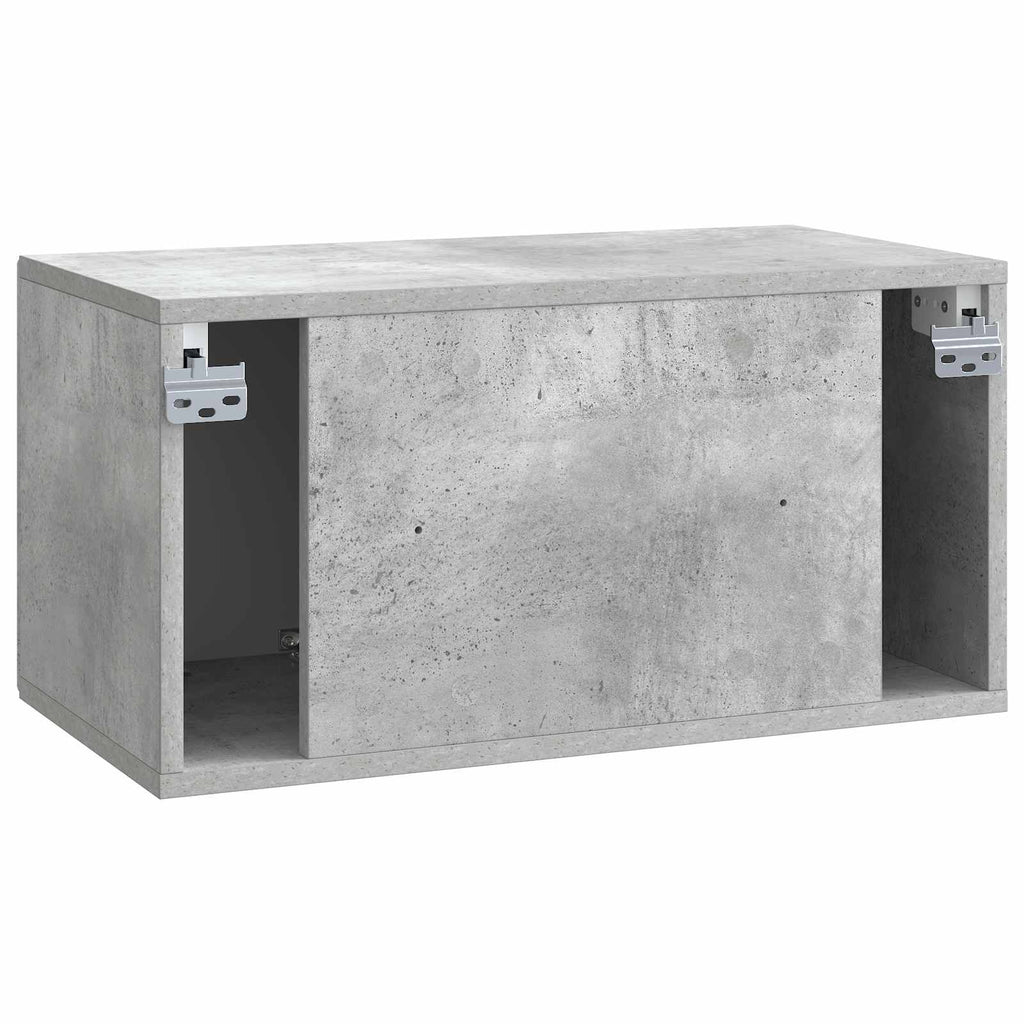 Wandmontierter TV-Schrank Betongrau 59,5 x 31 x 30 cm