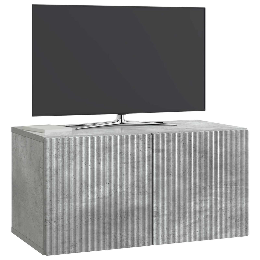 Wandmontierter TV-Schrank Betongrau 59,5 x 31 x 30 cm