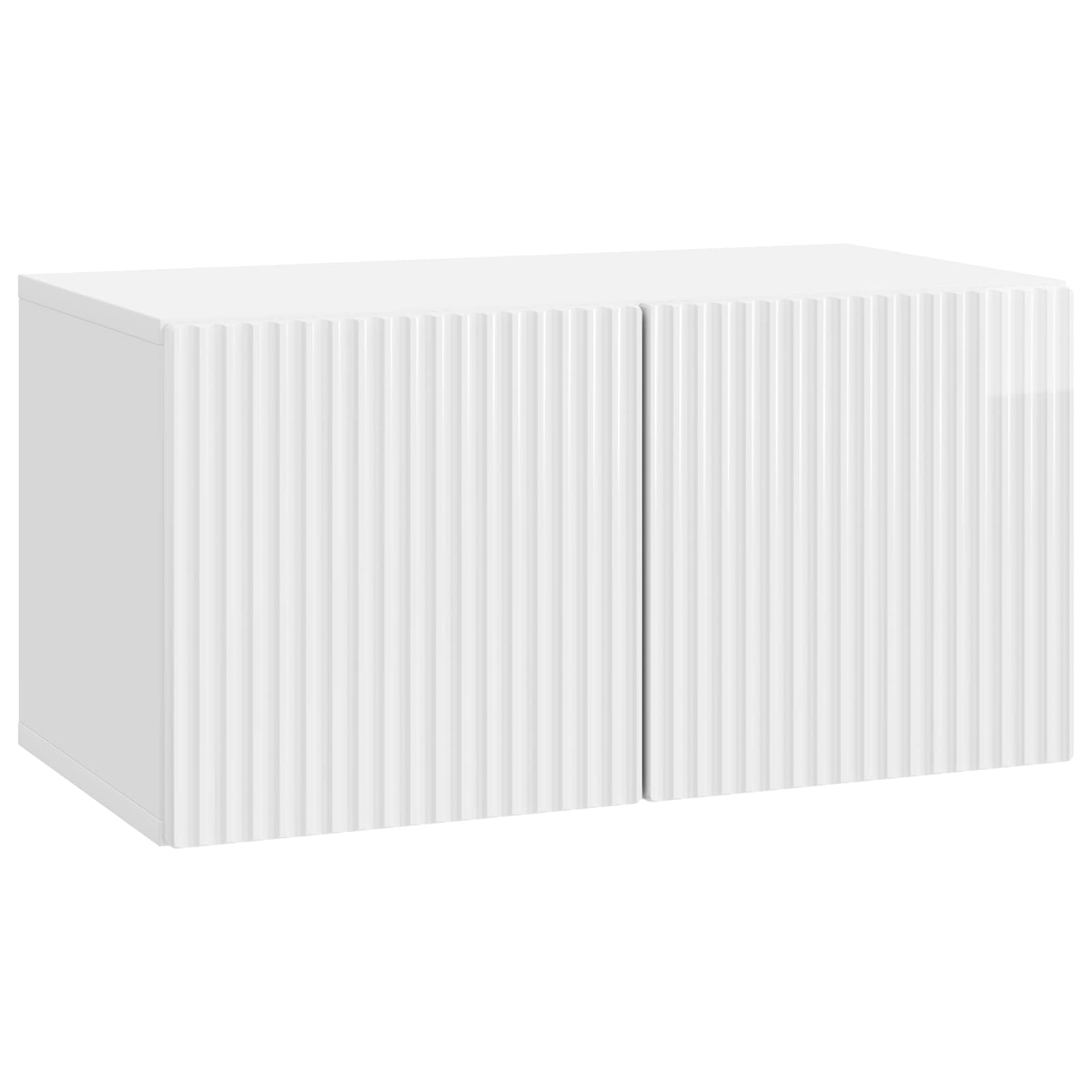 Wandmontierter TV-Schrank Hochglanz Weiß 59,5 x 31 x 30 cm
