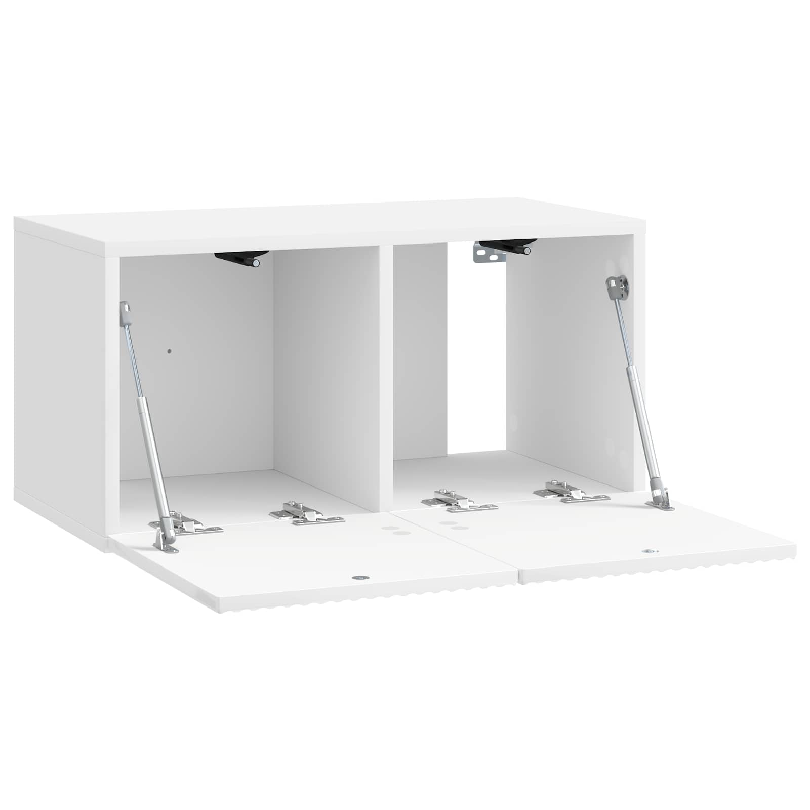 Wandmontierter TV-Schrank Hochglanz Weiß 59,5 x 31 x 30 cm