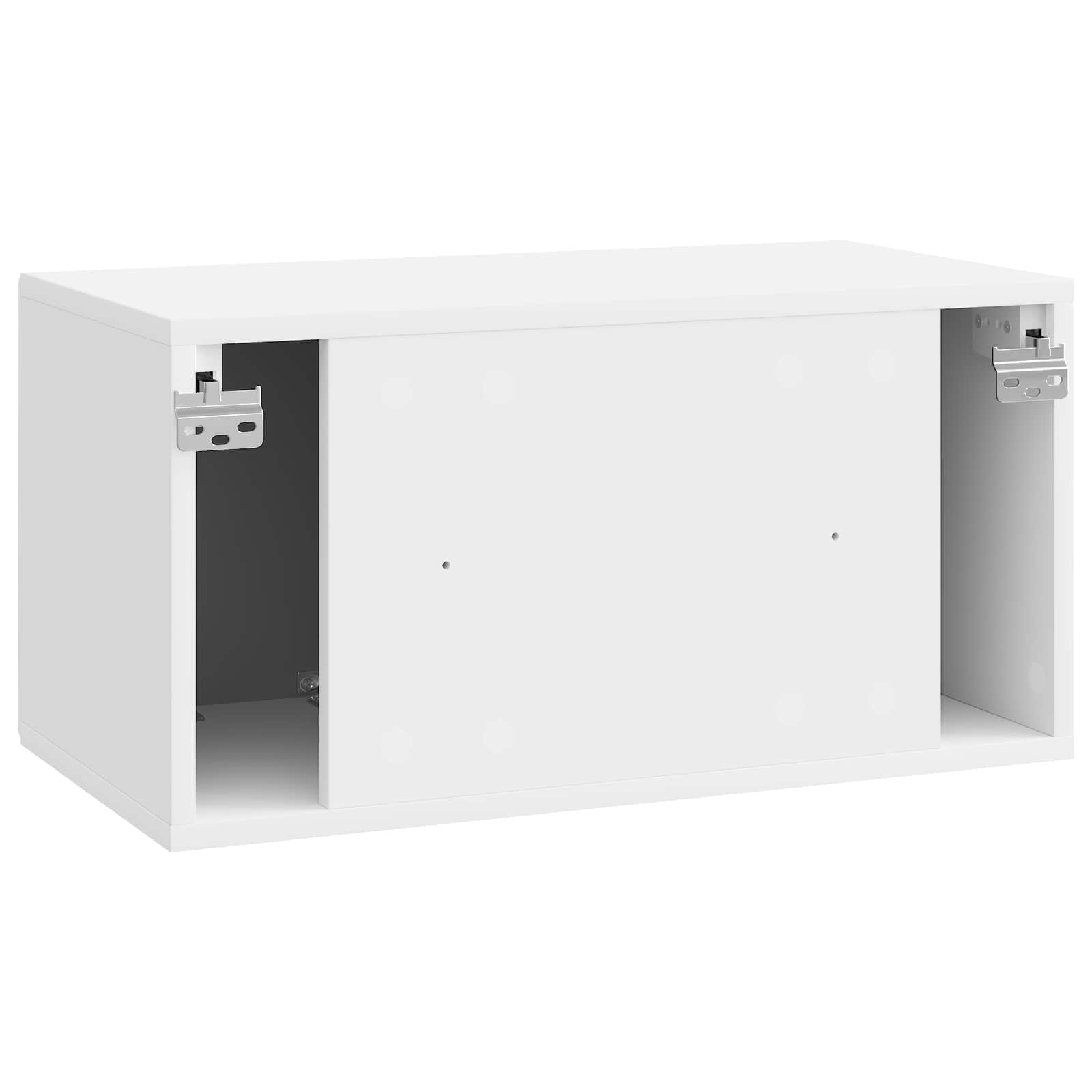 Wandmontierter TV-Schrank Hochglanz Weiß 59,5 x 31 x 30 cm