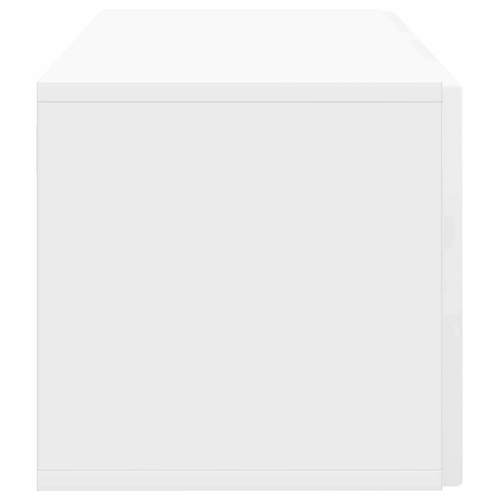 Wandmontierter TV-Schrank Hochglanz Weiß 59,5 x 31 x 30 cm