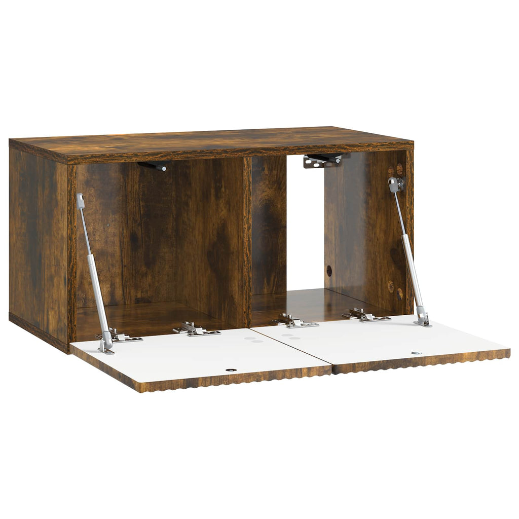 Wandmontierter TV-Schrank Geräucherte Eiche 59,5 x 31 x 30 cm