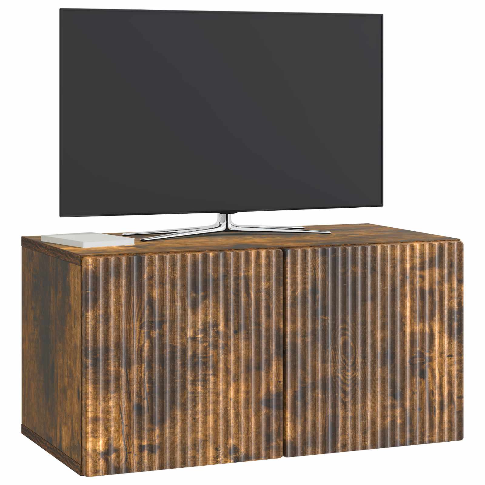 Wandmontierter TV-Schrank Geräucherte Eiche 59,5 x 31 x 30 cm