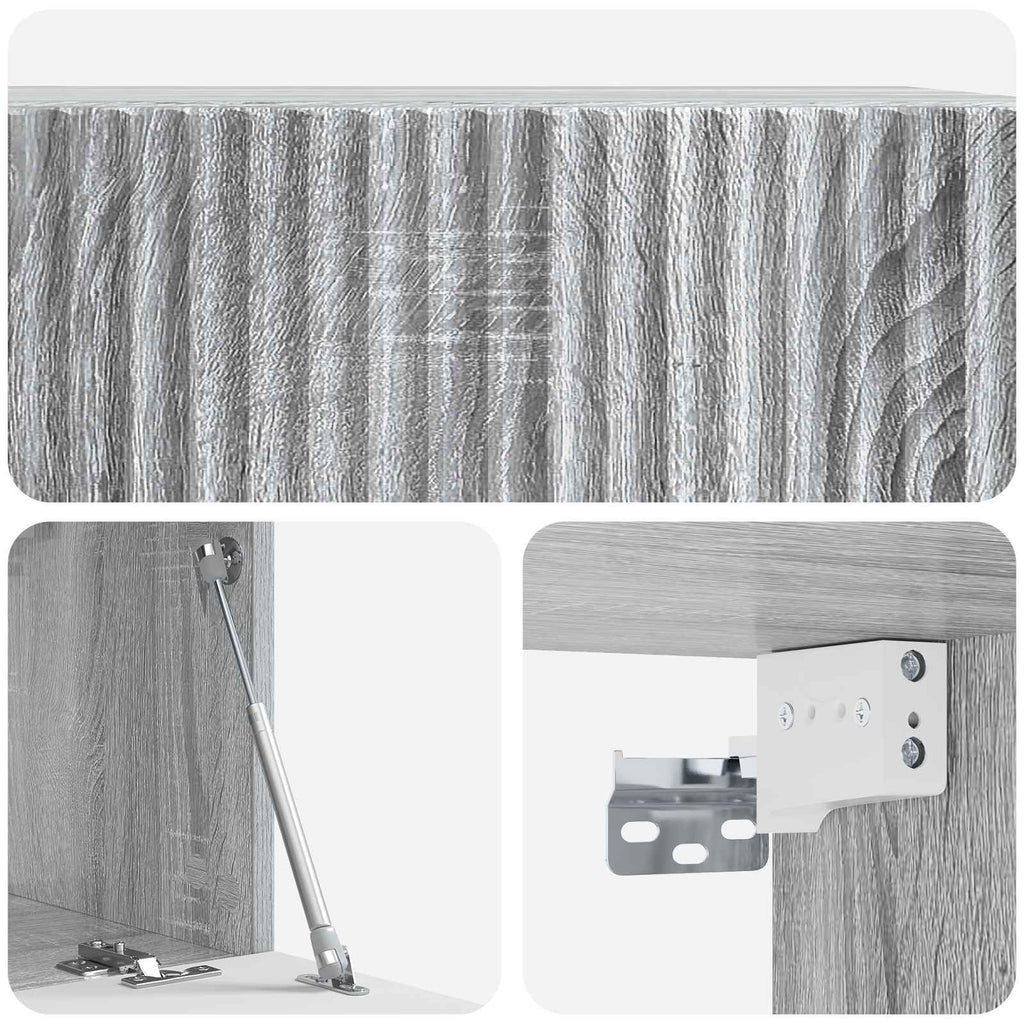 Wandmontierter TV-Schrank Graues Sonoma 59,5 x 31 x 30 cm