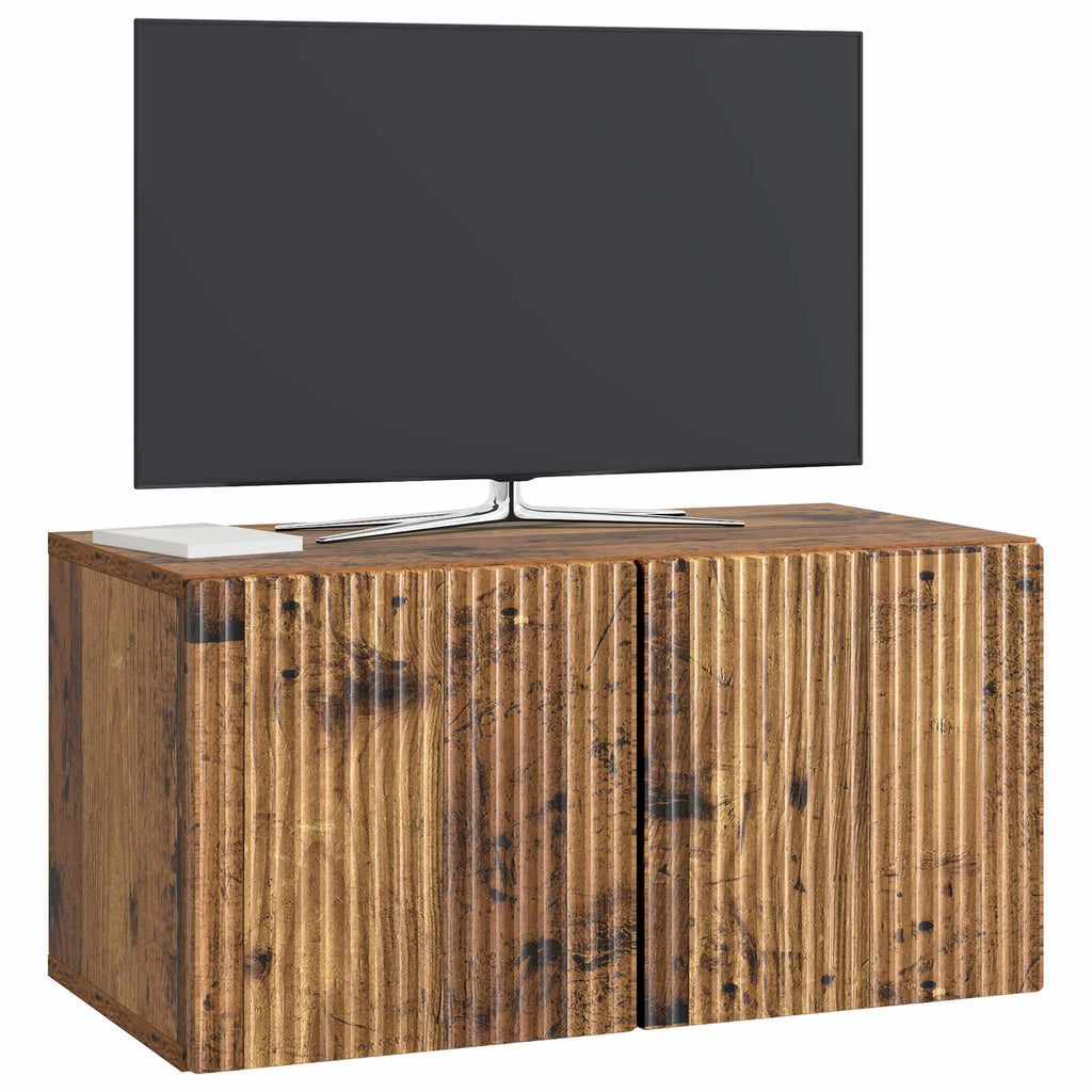 Wandmontierter TV-Schrank Altholz 59,5 x 31 x 30 cm