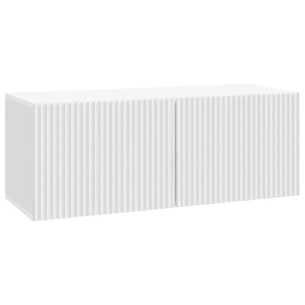 Wandmontierter TV-Schrank Weiß 78,5 x 31 x 30 cm Holzwerkstoff