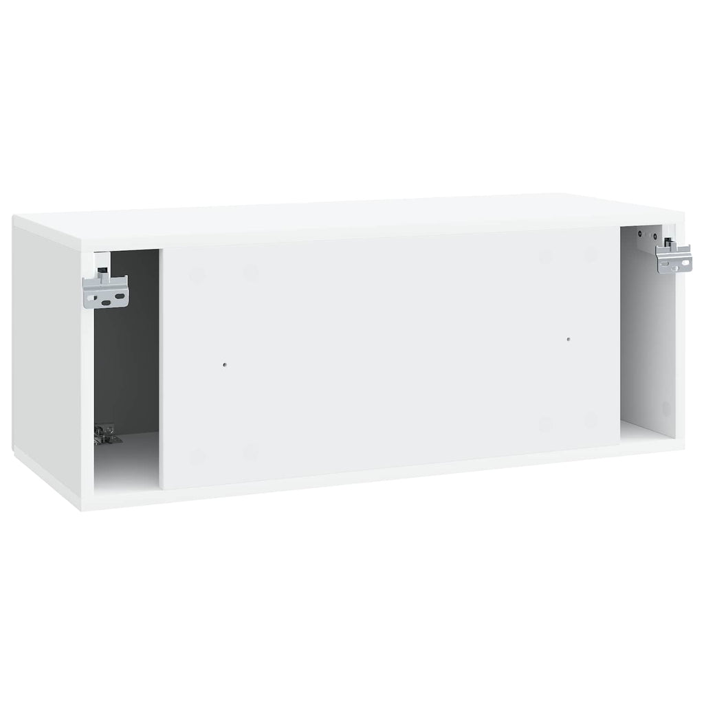 Wandmontierter TV-Schrank Weiß 78,5 x 31 x 30 cm Holzwerkstoff