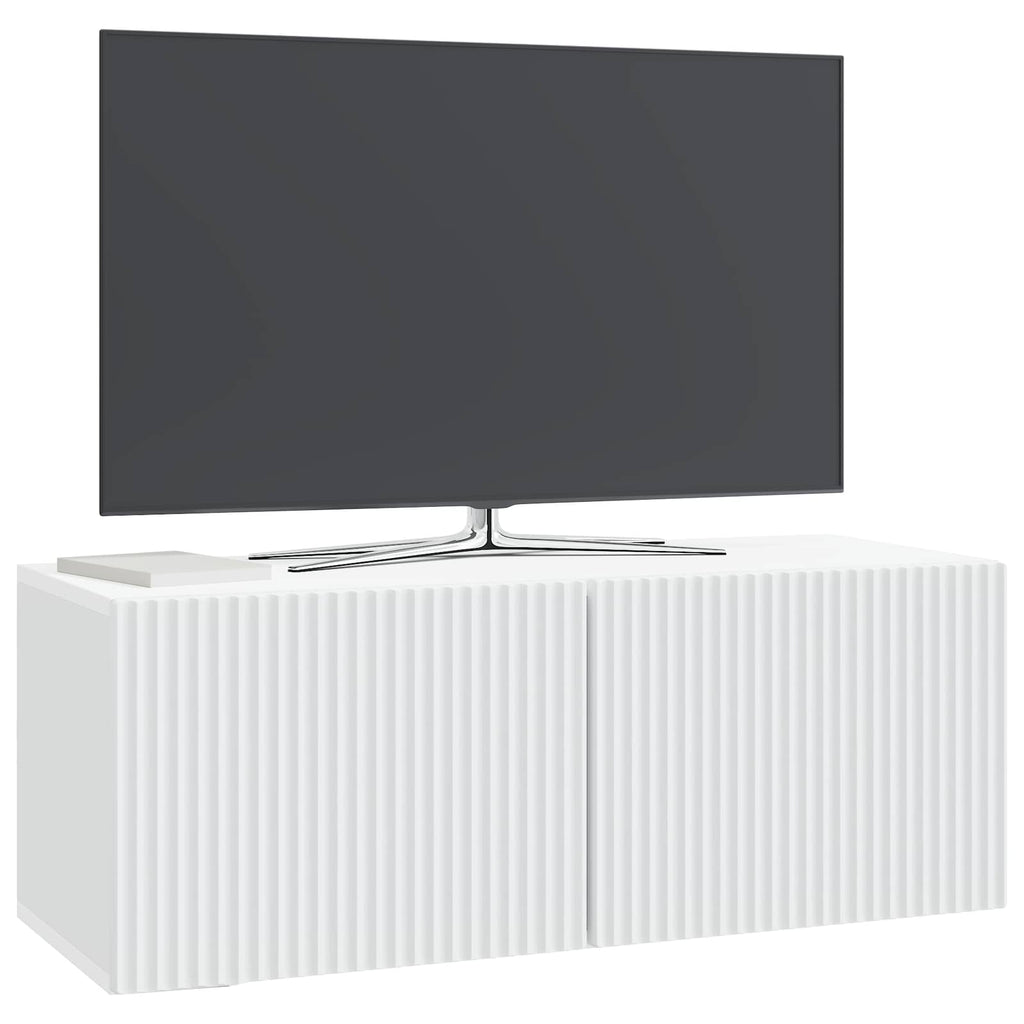 Wandmontierter TV-Schrank Weiß 78,5 x 31 x 30 cm Holzwerkstoff