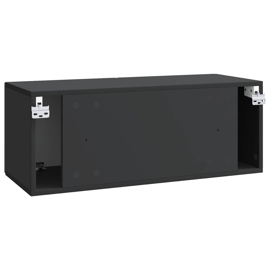 Wandmontierter TV-Schrank Schwarz 78,5 x 31 x 30 cm