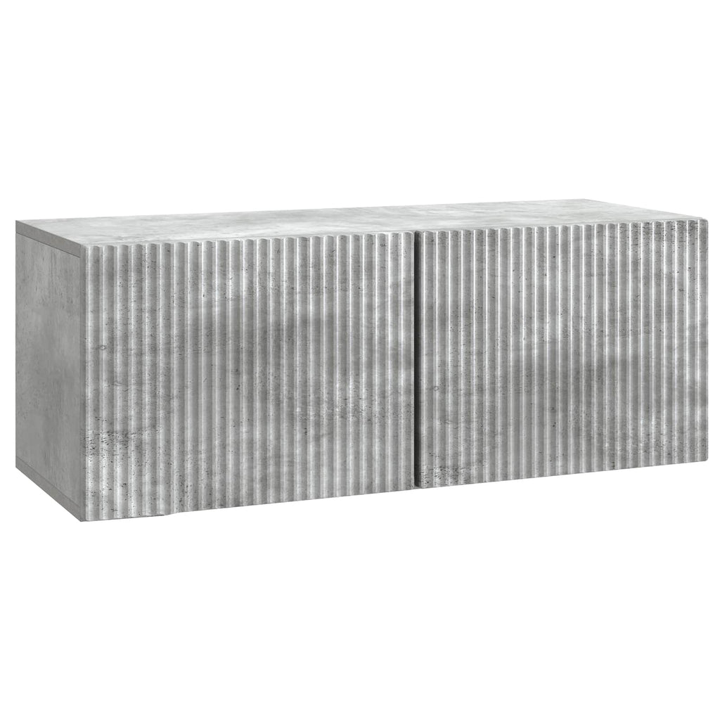 Wandmontierter TV-Schrank Betongrau 78,5 x 31 x 30 cm