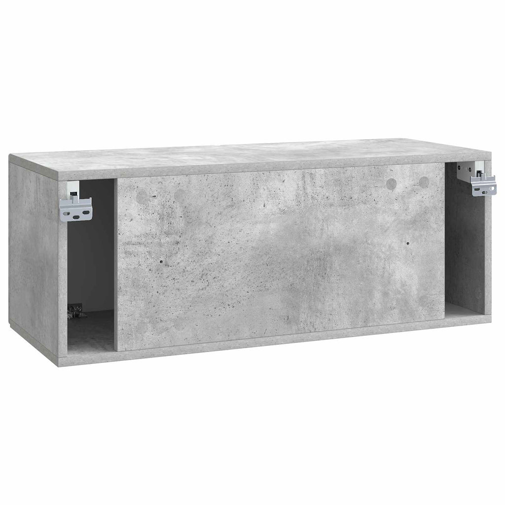 Wandmontierter TV-Schrank Betongrau 78,5 x 31 x 30 cm