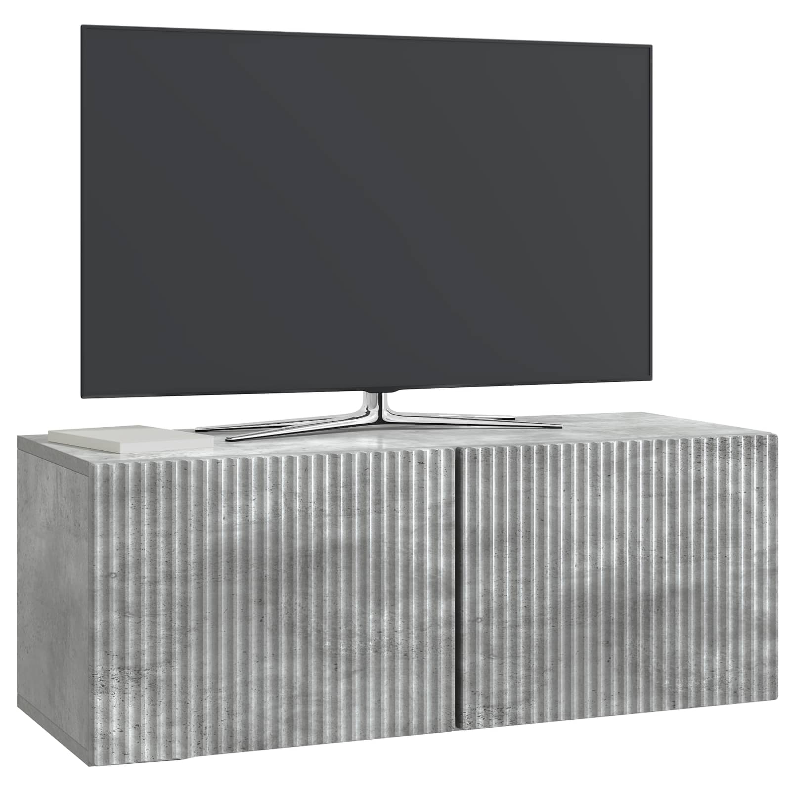 Wandmontierter TV-Schrank Betongrau 78,5 x 31 x 30 cm