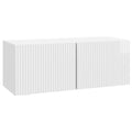 Wandmontierter TV-Schrank Hochglanz Weiß 78,5 x 31 x 30 cm