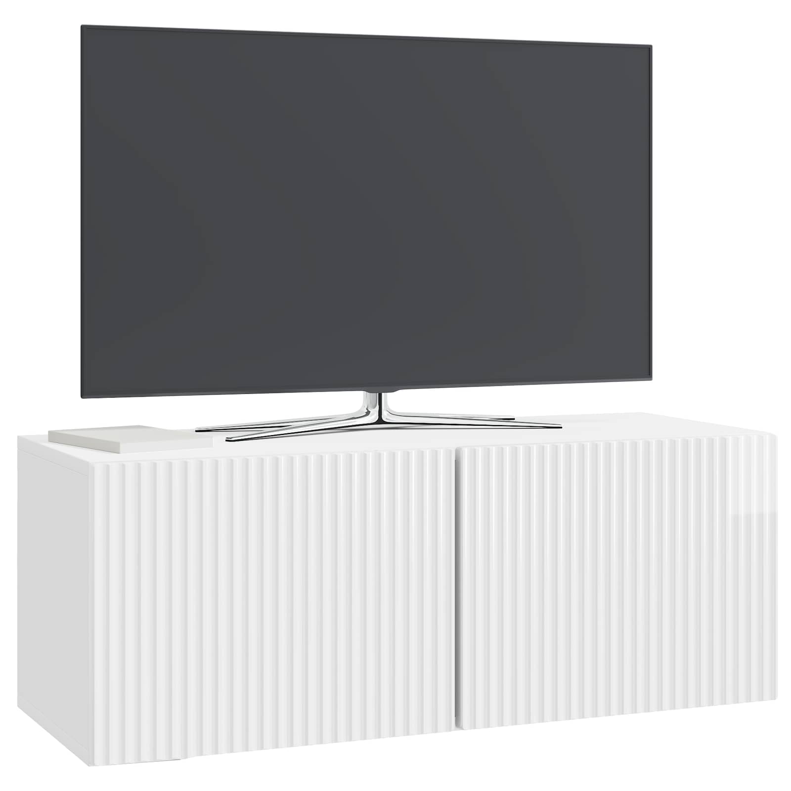 Wandmontierter TV-Schrank Hochglanz Weiß 78,5 x 31 x 30 cm