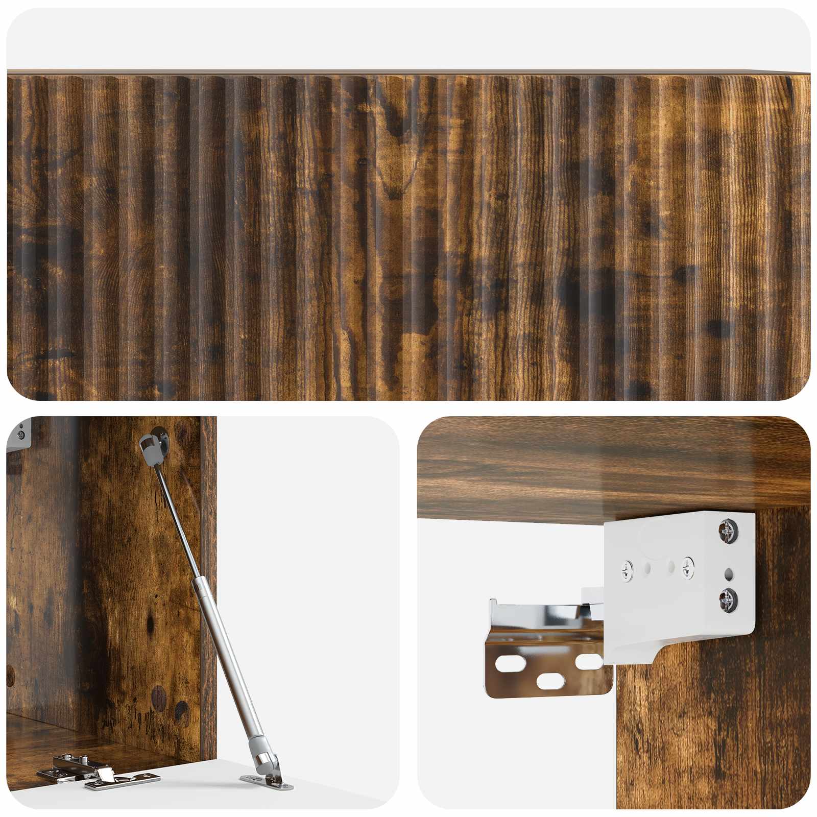 Wandmontierter TV-Schrank Geräucherte Eiche 78,5 x 31 x 30 cm