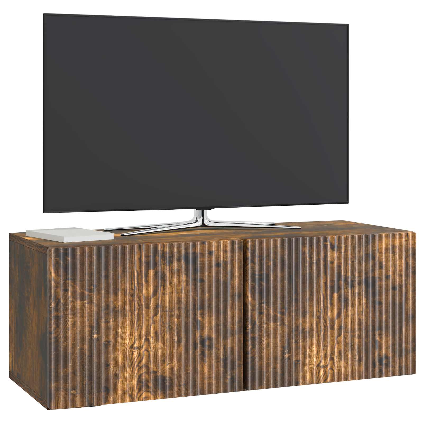 Wandmontierter TV-Schrank Geräucherte Eiche 78,5 x 31 x 30 cm