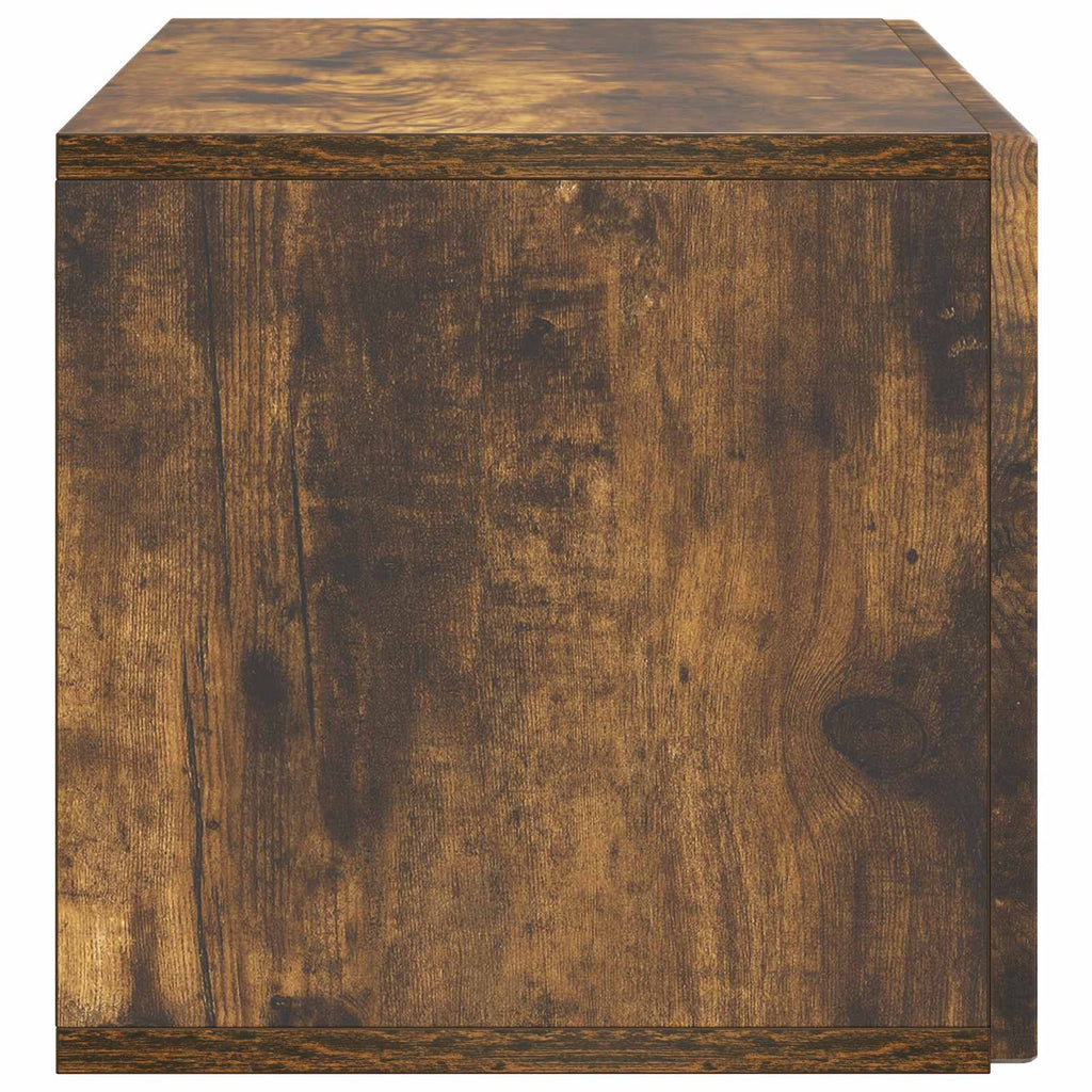 Wandmontierter TV-Schrank Geräucherte Eiche 78,5 x 31 x 30 cm