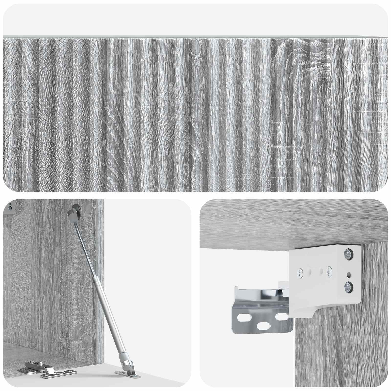 Wandmontierter TV-Schrank Graues Sonoma 78,5 x 31 x 30 cm