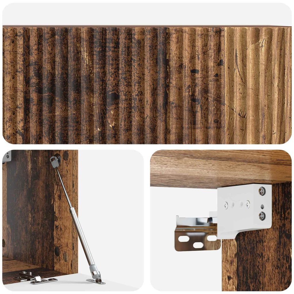 Wandmontierter TV-Schrank Altholz 78,5 x 31 x 30 cm