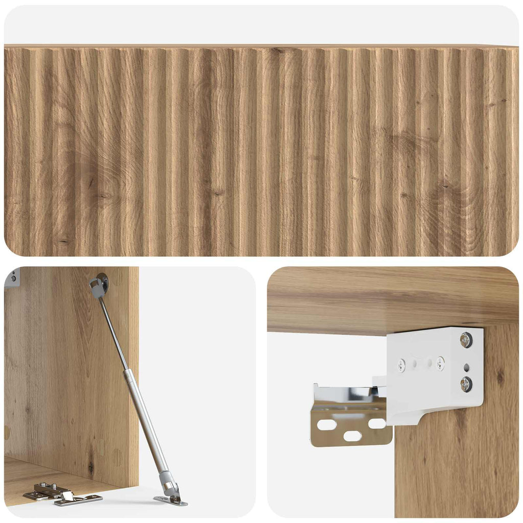 Wandmontierter TV-Schrank Artisan-Eiche 78,5 x 31 x 30 cm