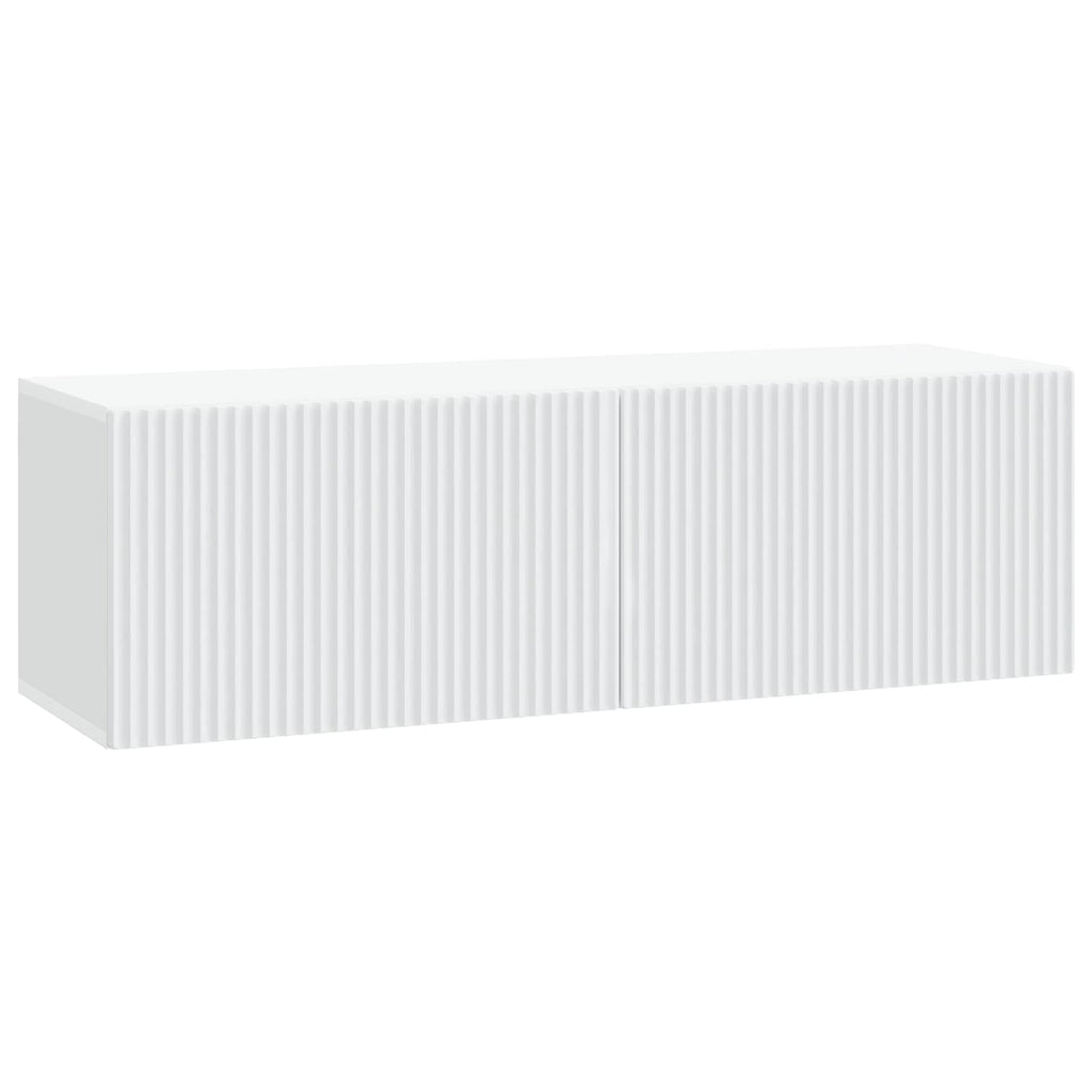 Wandmontierter TV-Schrank Weiß 98 x 31 x 30 cm Holzwerkstoff