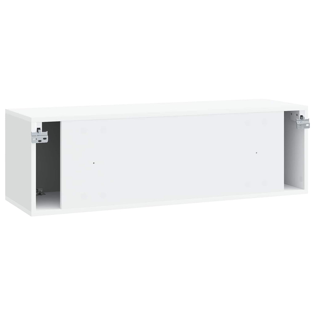 Wandmontierter TV-Schrank Weiß 98 x 31 x 30 cm Holzwerkstoff