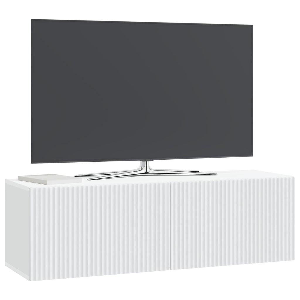 Wandmontierter TV-Schrank Weiß 98 x 31 x 30 cm Holzwerkstoff
